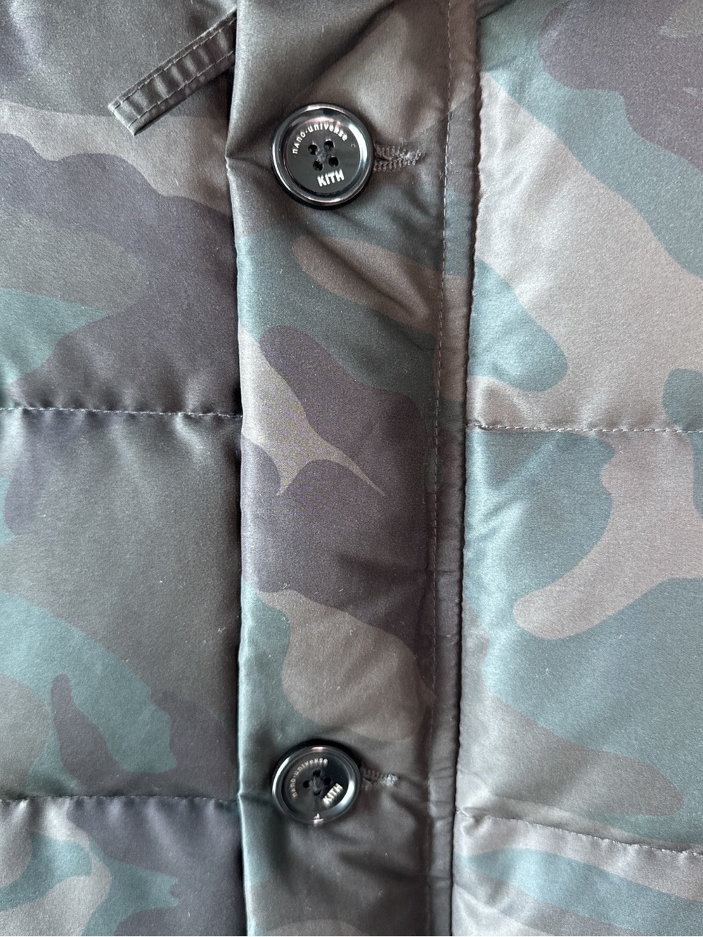 Kith x Nano Universe Nishikawa Down Hooded Puffer Jacket Woodland Camo Small - Picture 8 of 16
